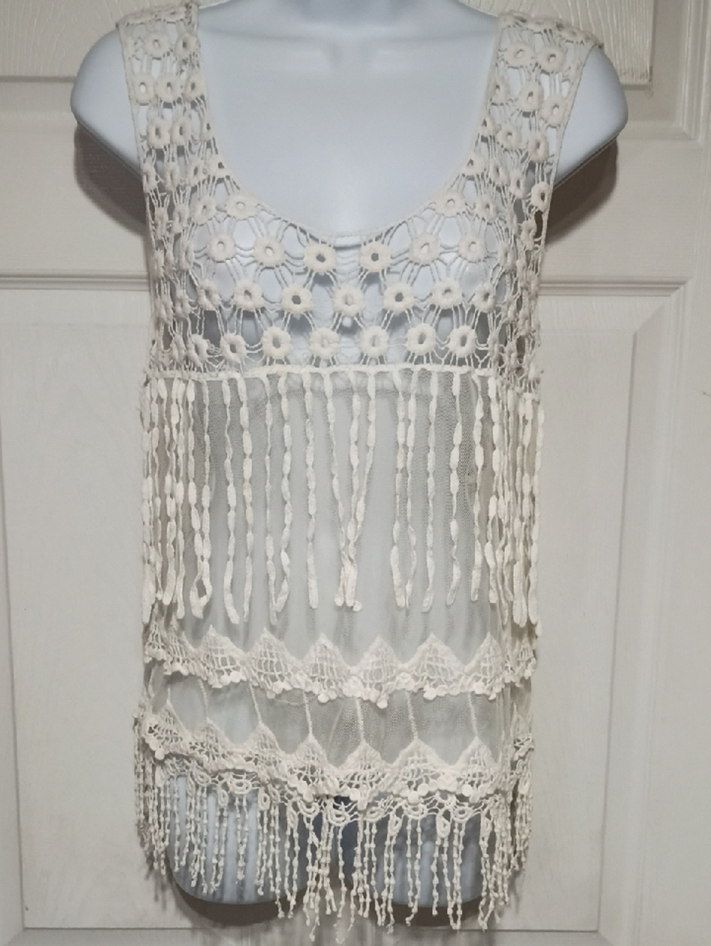 CocoLove Crotchet Style Sheer Top
